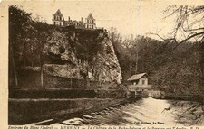 Map MERIGNY Château de la Roche Beluçon and Dam on the Anglin