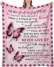 Daughter Blanket from Mom, Daughter Gifts from Mom, Daughters Birthday Gifts, Ch