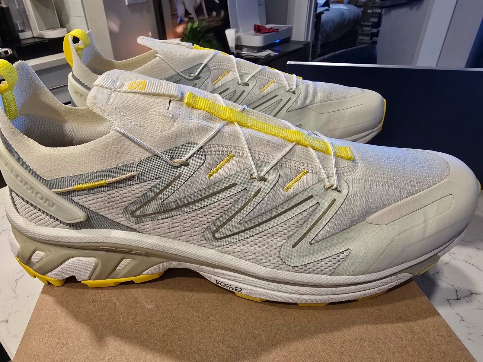 Scarpe da corsa Salomon XT Rush 2 Vanilla Ice Empire gialle escursionismo uomo TG 12 NUOVE