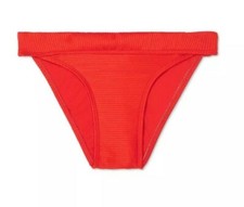 Juniors' Ribbed Cheeky Bikini Bottom - Xhilaration - Red - Medium