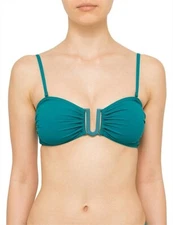 ZIMMERMANN SWIMWEAR Seperates Sculpt U-Wire Bra Teal NWT 8 RRP $155