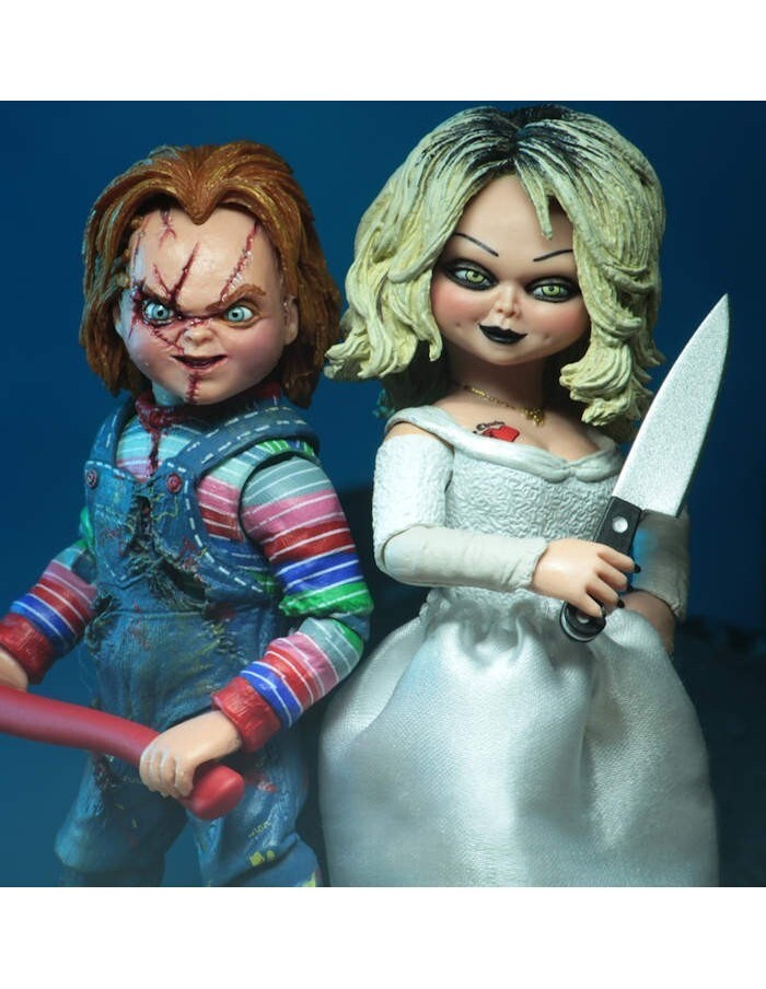 NECA ULTIMATE FIGURE 4" CHUCKY &amp; TIFFANY 2 PACK ACTION FIGURE NEW NUOVA