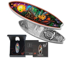 Drew Brophy Surfboard Enforcer 1 oz silver coin 2023