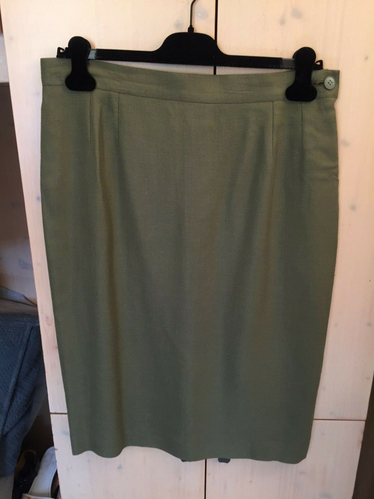 YVES SAINT LAURENT YSL VARIATION LUSSO GONNA MIDI ZIP VERDE KAKI ORIGINALE 44 FR