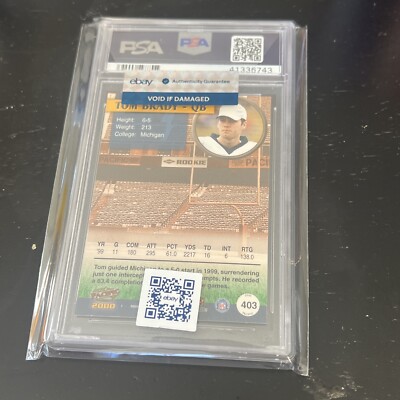 TOM BRADY ROOKIE 2000 PACIFIC RC PSA 10 GEM MINT #403 | eBay