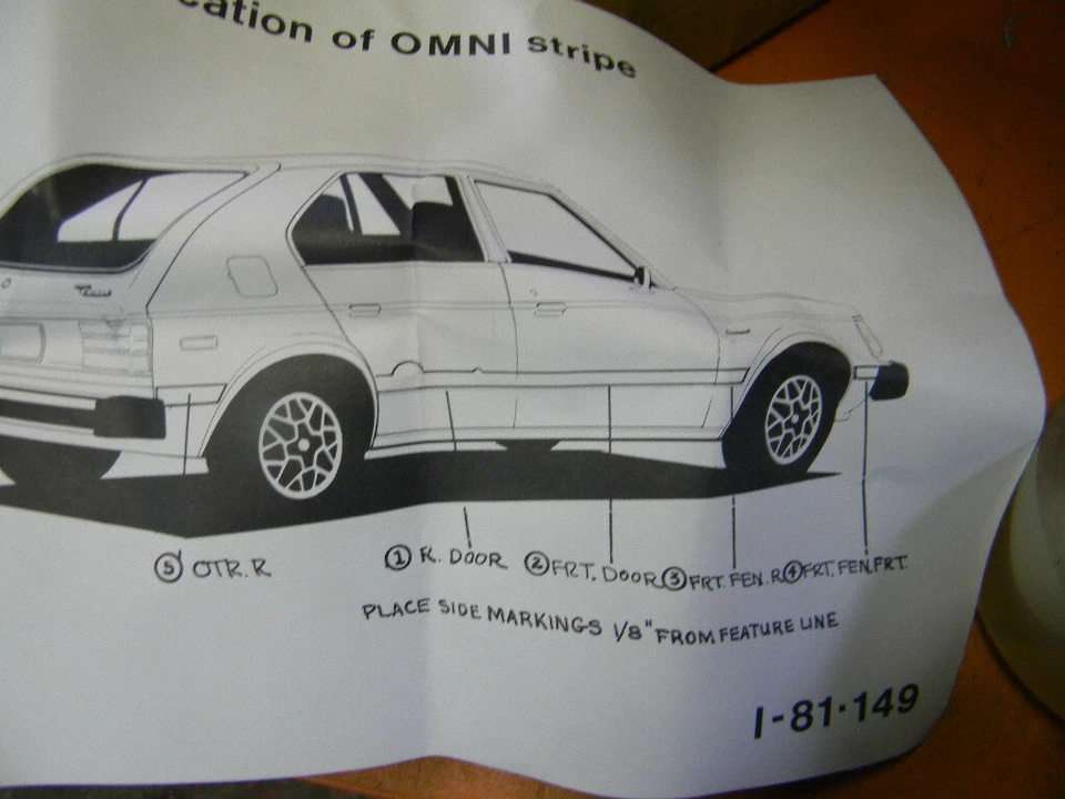 Dodge Omni 1981 kit de calcomanías Foto 4 de 4