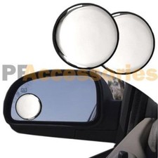 2 Pcs Universal 2 Wide Angle Convex Rear Side View Blind Spot Mirror For Car