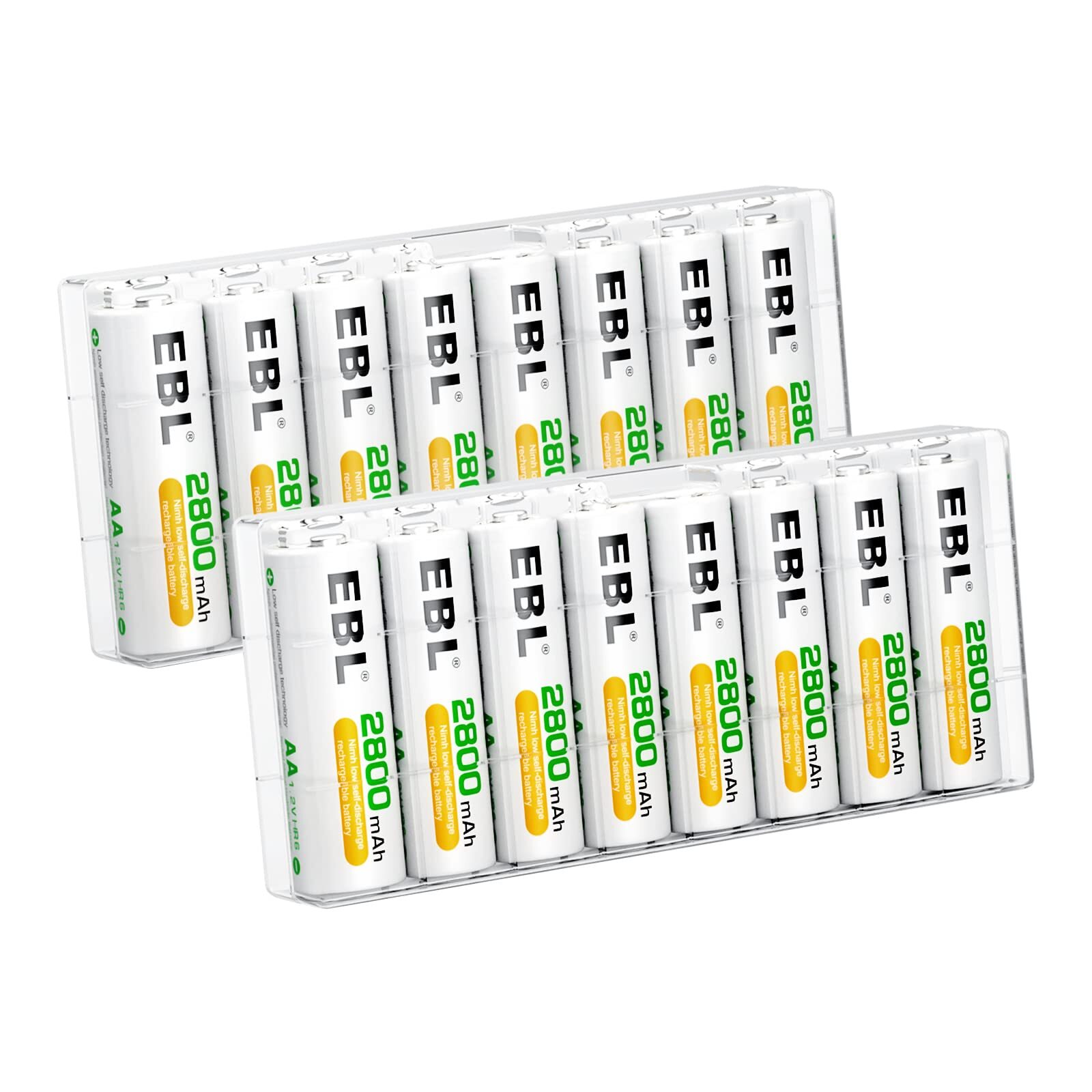 AA Rechargeable Batteries 2800mAh Ready2Charge Quality AA Batteries - 16 Counts-image