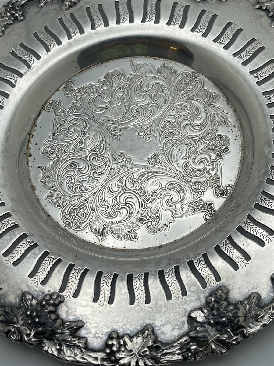 Hallmarked Silver Plate on Copper Old English Reproduction Tray