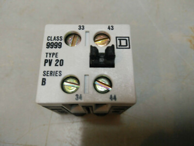 NEW! Square D contact module PV20 2xNO CONTACT
