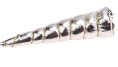 5 inch Fabric Unicorn horn silver metallic WHOLESALE for unicorn headband