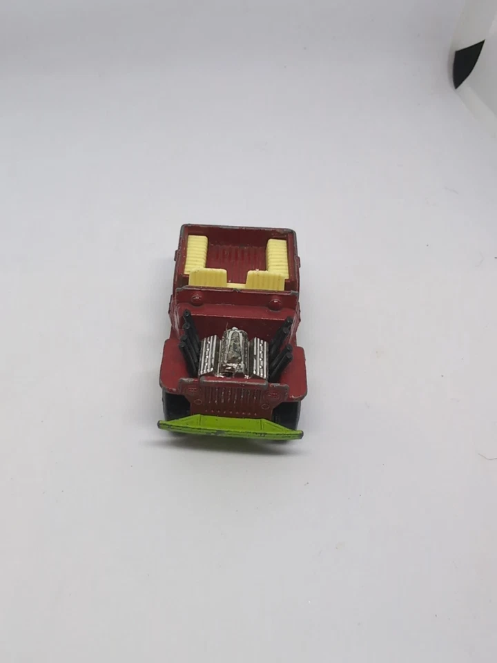 Супербыстрый красный спичечный коробок No2 (A) Jeep Hot Rod 1971 красный зеленый - Изображение 3 из 4