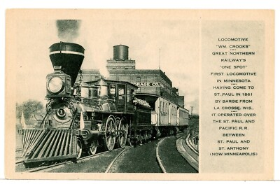 #ad #ad Great Northern#x27;s ONE SPOT in Front of a Storage Co. St. Paul MN Trains Postcard $5.90