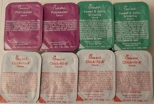 4 CHICK-FIL-A, 2 Sweet & Spicy Sriracha 2 Polynesian Sauces Eight 1 Oz Packets