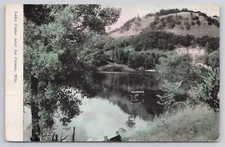 1908 Lake Como Near La Crosse Wisconsin WI People in Boat Antique Postcard