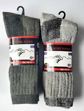 3  6 Pairs Mens Winter Heavy Duty Warm Thermal Crew Work Socks Size 10-13