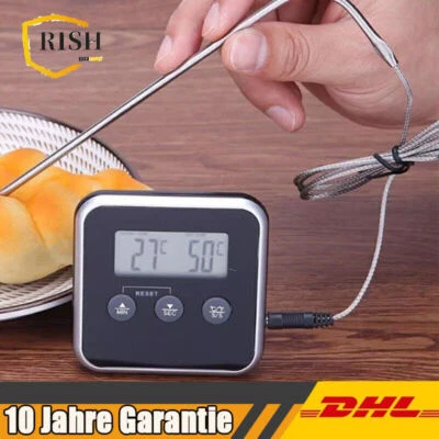 MARKENLOS Fleischthermometer Kerntemperaturmesser mit Sonde Für Süßigkeiten Milch Wasser