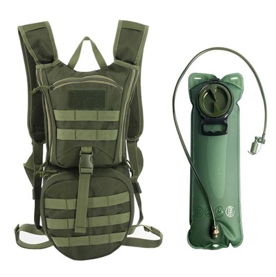 Molle Airsoft Rucksack 3L Trinkblase Softair Trinksystem Trinkrucksack Oliv Grün