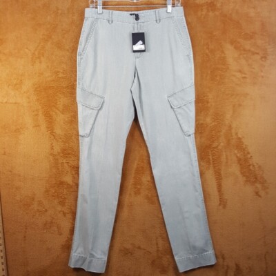 ATM Pants Mens Size 28 Light Green Cargo Tapered Leg Lightweight Cotton $325
