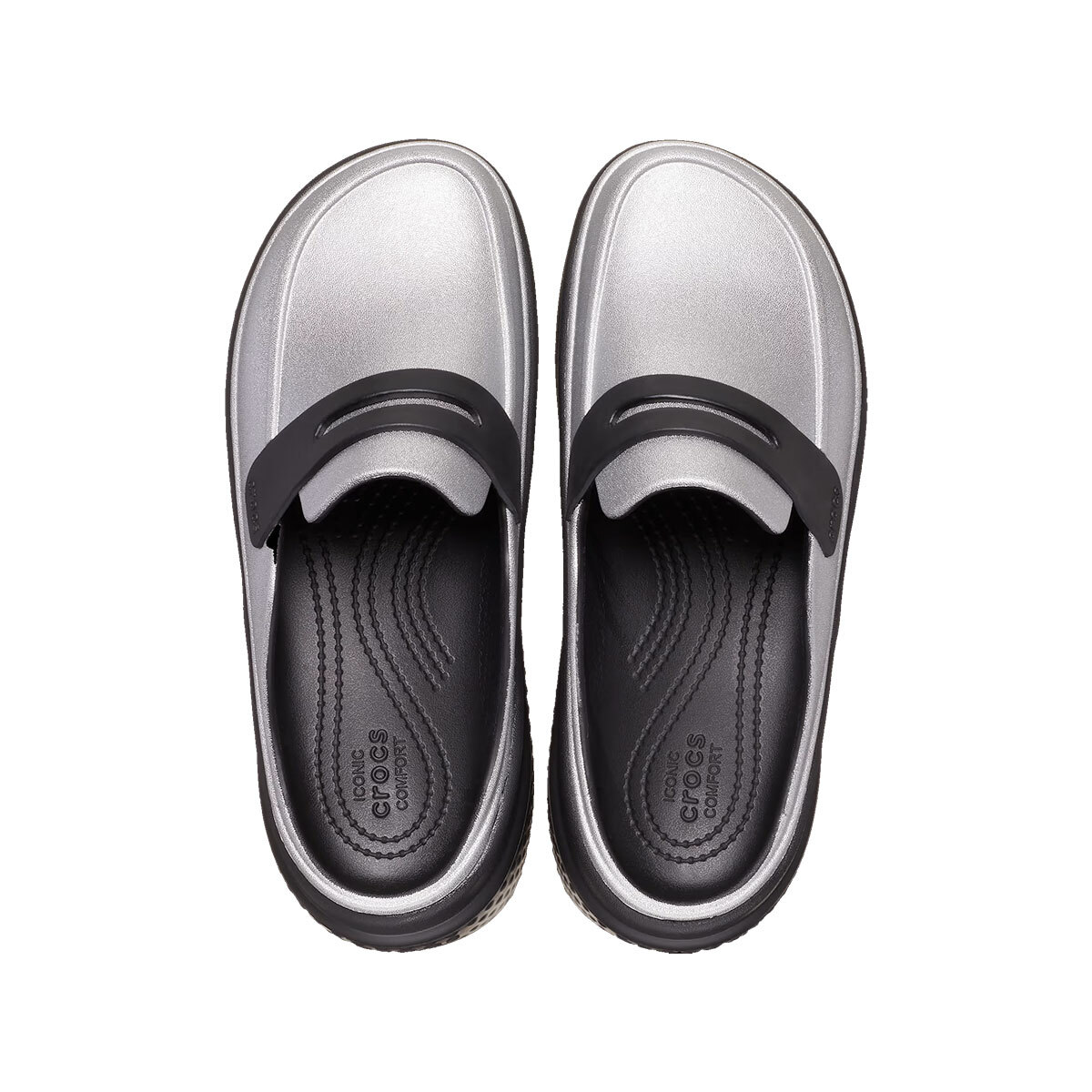 【関税込み】Stomp Sandals - Crocs - Synthetic - Silver Buy Crocs Silver Stomp Fisherman Sandals from Next Luxembourg