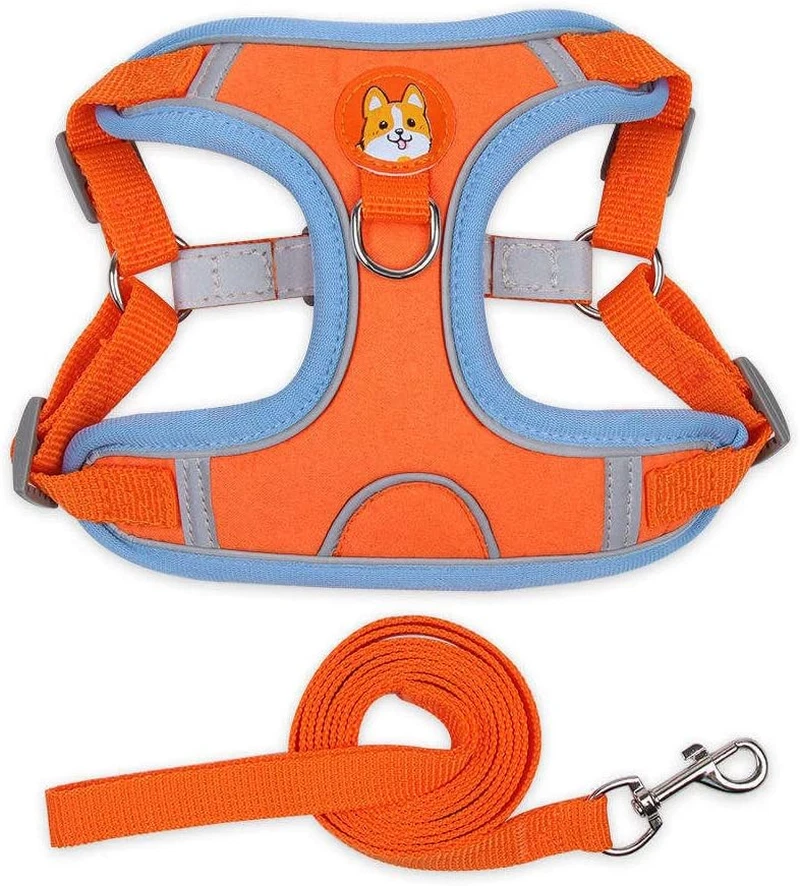Dog Harness Leash Set for Small Dogs Adjustable Puppy Cat Harness Vest French Bu