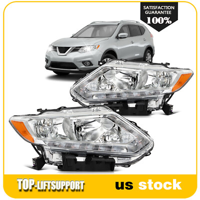 For Nissan For Rogue 2014 2015 2016 Headlights Assembly Headlamp Left+Right Pair