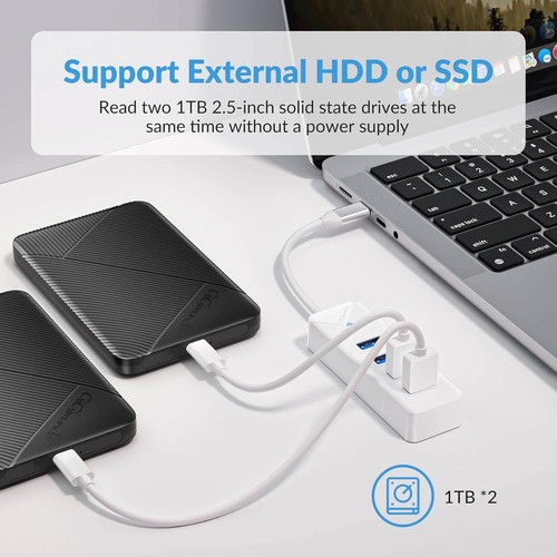 USB 3.0 Netzteil 4 Port Multi USB Splitter Hub 5Gbps USB Hub Mehrere - Bild 9 von 27