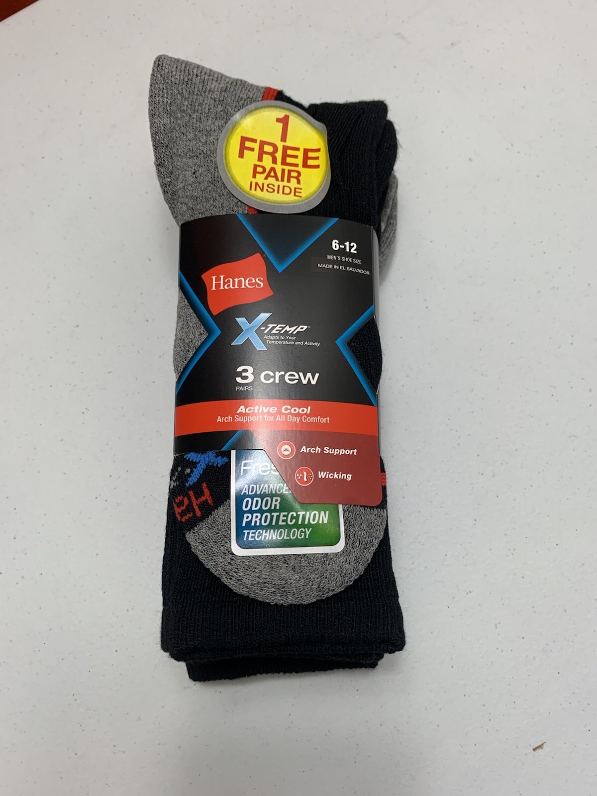 Hanes Men's XTemp Active Cool Crew 4 Pairs Socks FREE SHIPPING eBay