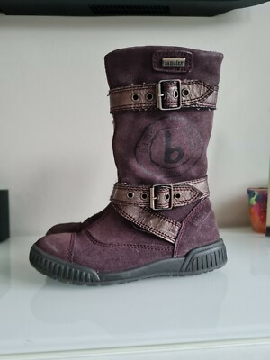 BAMA Stiefel Mächen Kinder 28 Lila Echtes Leder 
