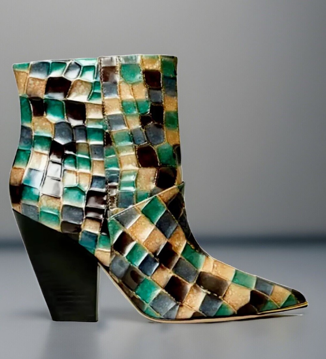 セール!国内入荷☆Tory Burch Lila Ankle Booties 90mmヒール TORY BURCH LILA 90MM ANKLE BOOTIE STAINED GLASS LEATHER