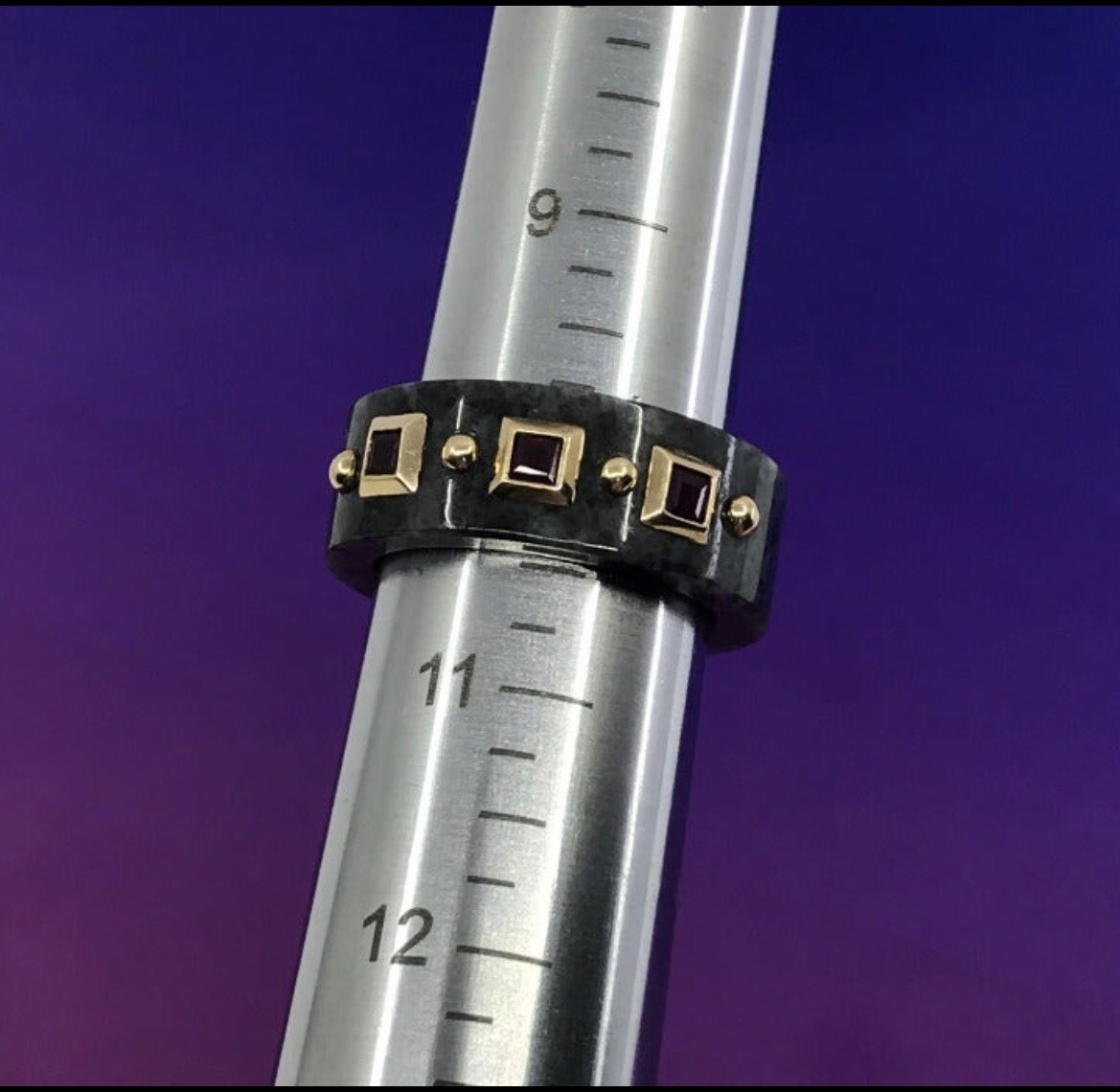 10k gold Marble and Ruby Ring - image 5