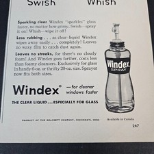 1957 Windex Glass Cleaner Panel Comic Vintage Print Ad Drackett Co Cincinnati OH