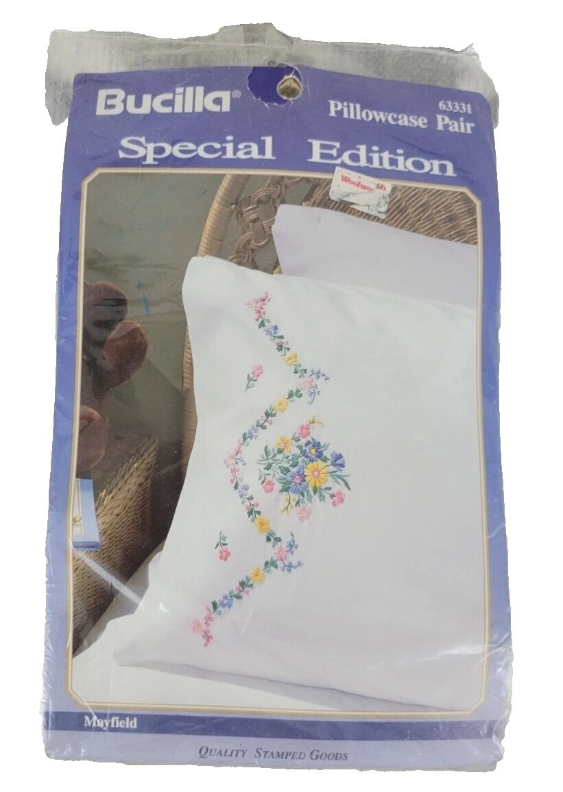 Flowers & Plants Cross Stitch Embroidery Stamped Linens
