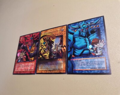 3×Yu-Gi-Oh Three Egyptian Gods Major Role Doujin Card YGO Foil