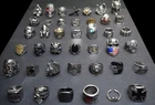 Ex Market Stock Stainless Steel Rings Skull 316L High Quality To Clear Goth Punk
