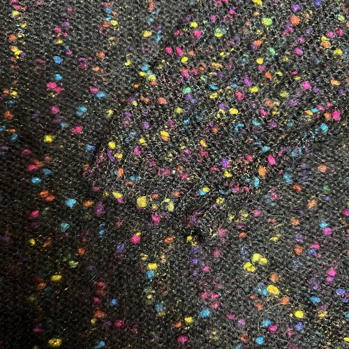 Vintage Jacque and KoKo Mohair Sweater Dress Size 26/28 Speckled Black Rollneck - Picture 2 of 11