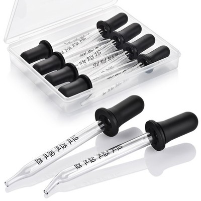 Herain Eye Dropper 8 Pack, Glass Pipette Dropper, 1 ml Droppers Tool for Esse...
