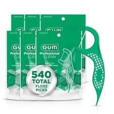 Professional Clean Floss Picks - Extra Strong Shred-Resistant Floss, Easy Gri...