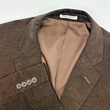 Pronto Uomo Corduroy Sport Coat Mens 46L XLT Brown 100 Cotton Blazer Jacket EUC