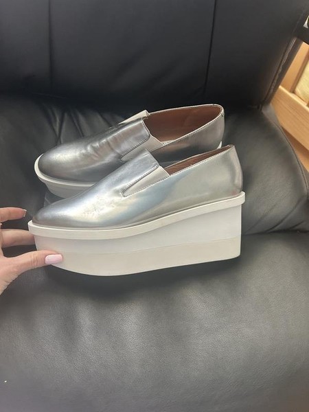 Women & Other Stories Loafers Silver Leather 38.5
