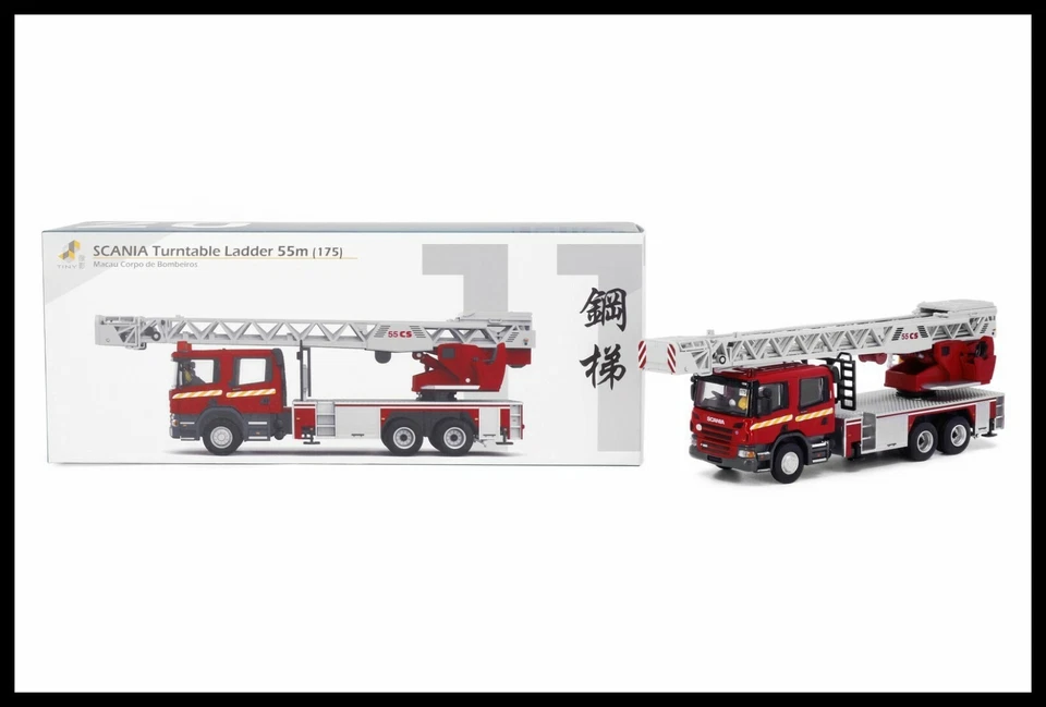 TINY MC20 Scania Turntable Ladder 55m 175 Macau Corpo De Bombeiros 1/76 20 New - Image 2 of 4