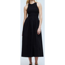 Madewell The Melody Smocked Cotton Trendy Tank Midi Dress US Women's XXS New