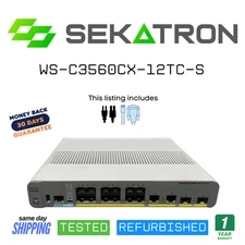 🔀 Cisco Catalyst WS-C3560CX-12TC-S Switch • 12-Port Gigabit (IP Base) ⚡FastShip