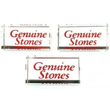 3 Genuine Stones Crystal Signs Jewelry Counter Showcase