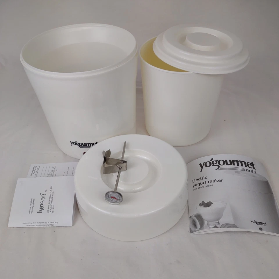 Multi Yogurtera Eléctrica Yogourmet De Colección 2Qt Hágalo Usted Mismo - Sin Bolsa con Termómetro Foto 3 de 3