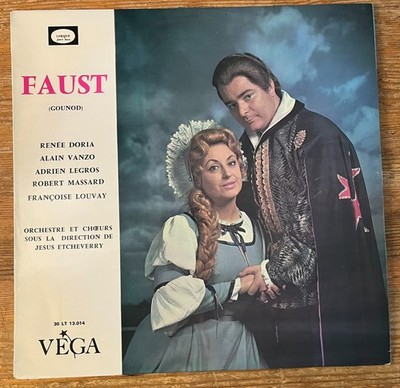 Gounod   Faust LP Record 1966 VEGA Opera French Lyrique 33 RPM