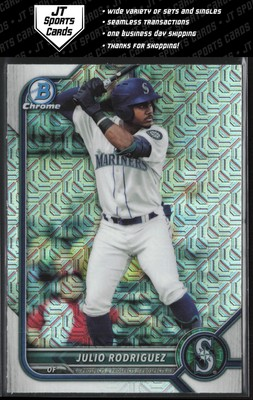 #ad 2022 Bowman Julio Rodriguez BCP 45 Mojo Refractor Seattle Mariners $3.99