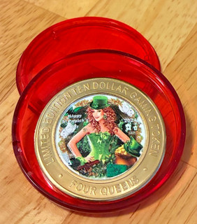 Casino Silver Strike 4 Queens Las Vegas Red Cap .999 pure silver St. Patrick's