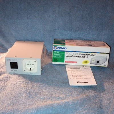 VOLTCRAFT Autotransformer 200VA Step-Up/Down 115V/230V AC MPN 18168 CONRAD -NEW