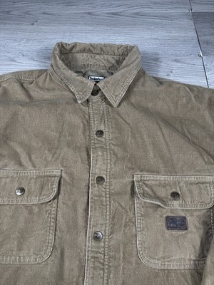Timberland Shacket Mens XL Brown Corduroy Jacket Outdoors Comfort  Fleece PRO